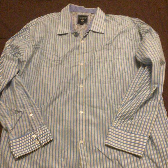 Hudson North Long Sleeve Striped Dress/Sport Shirt 2 XL - Picture 1 of 6